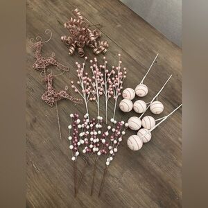 Pink Christmas Tree Picks - 16